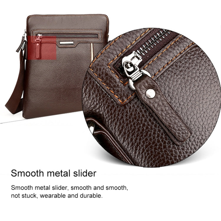 WEIXIER 18072 Men Business Leisure Style PU Leather Single Shoulder Bag