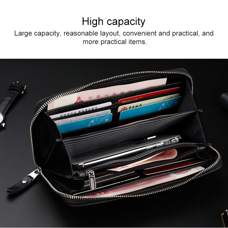 W111 Antimagnetic RFID Men Cowhide Leather Multifunctional Wallet Business Handbag with Gift Box My Store