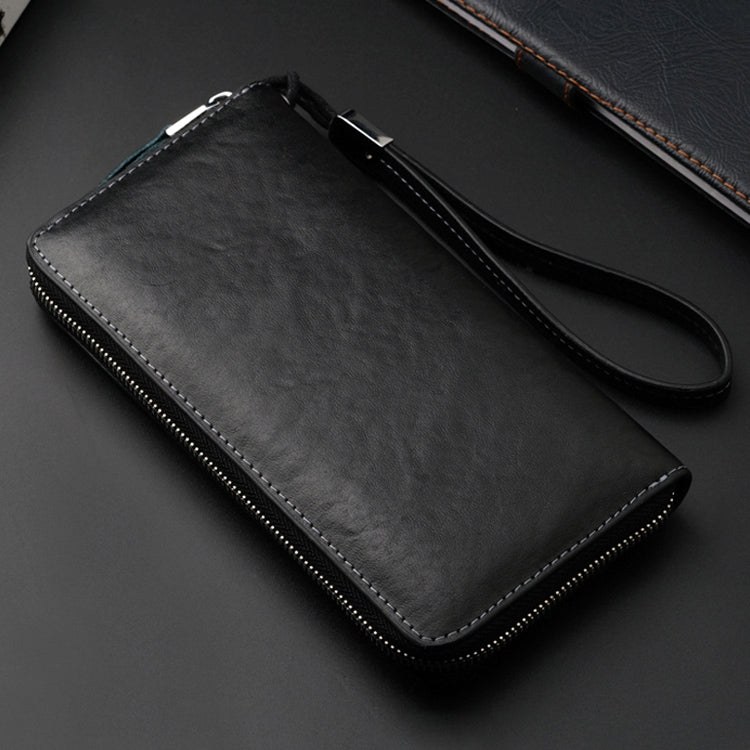 W111 Antimagnetic RFID Men Cowhide Leather Multifunctional Wallet Business Handbag with Gift Box My Store