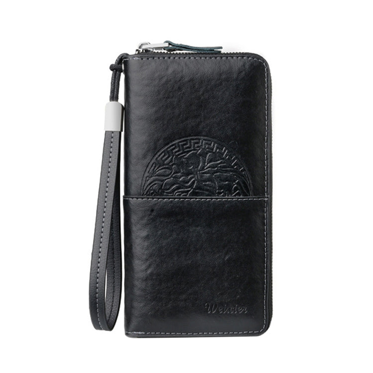 W112 Antimagnetic RFID Men Cowhide Leather Multifunctional Wallet Business Handbag My Store