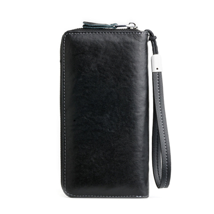 W112 Antimagnetic RFID Men Cowhide Leather Multifunctional Wallet Business Handbag My Store