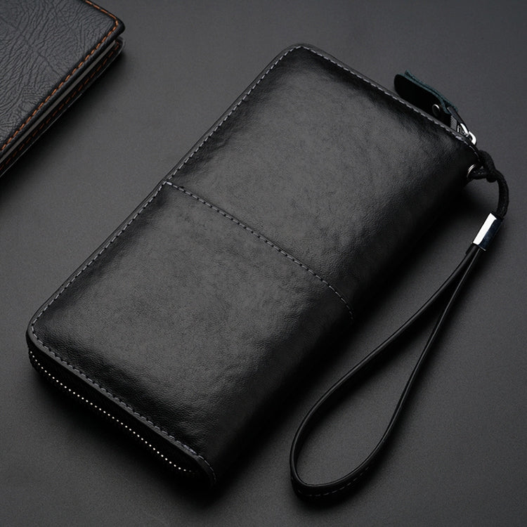 W112 Antimagnetic RFID Men Cowhide Leather Multifunctional Wallet Business Handbag My Store