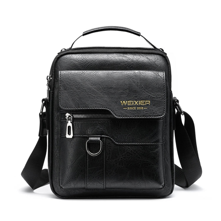 WEIXIER 8642 Men Business Retro PU Leather Handbag Crossbody Bag