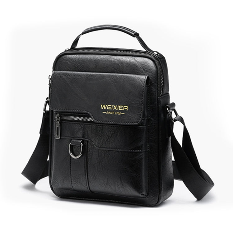 WEIXIER 8642 Men Business Retro PU Leather Handbag Crossbody Bag