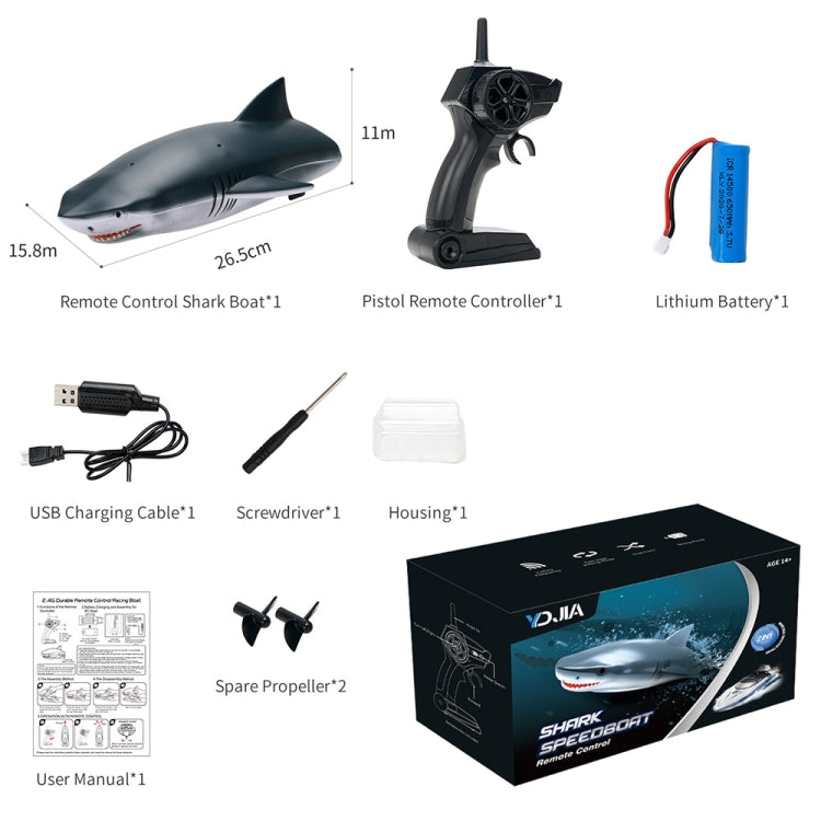 YDJ-818 2.4G RC Shark Boat  Remote Control Boats