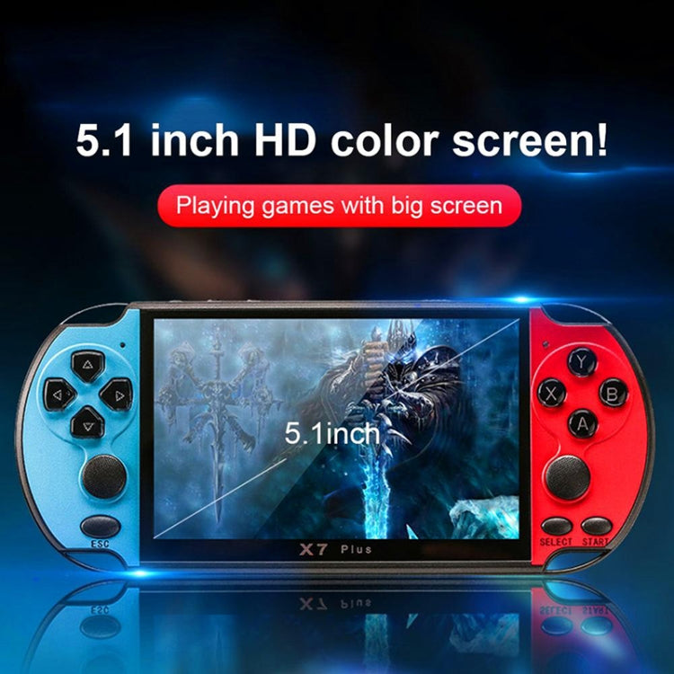 X7 Plus Retro Classic Games Handheld Game Console with 5.1 inch HD Screen & 8G Memory, Support MP4 / ebook Reluova