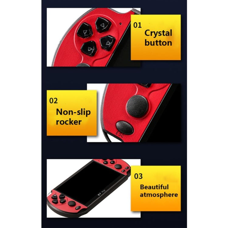 X7 Plus Retro Classic Games Handheld Game Console with 5.1 inch HD Screen & 8G Memory, Support MP4 / ebook Reluova