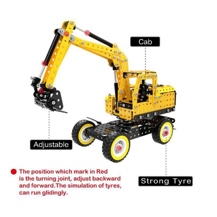 MoFun SW-007 502 PCS DIY Stainless Steel Excavator Assembling Blocks Reluova