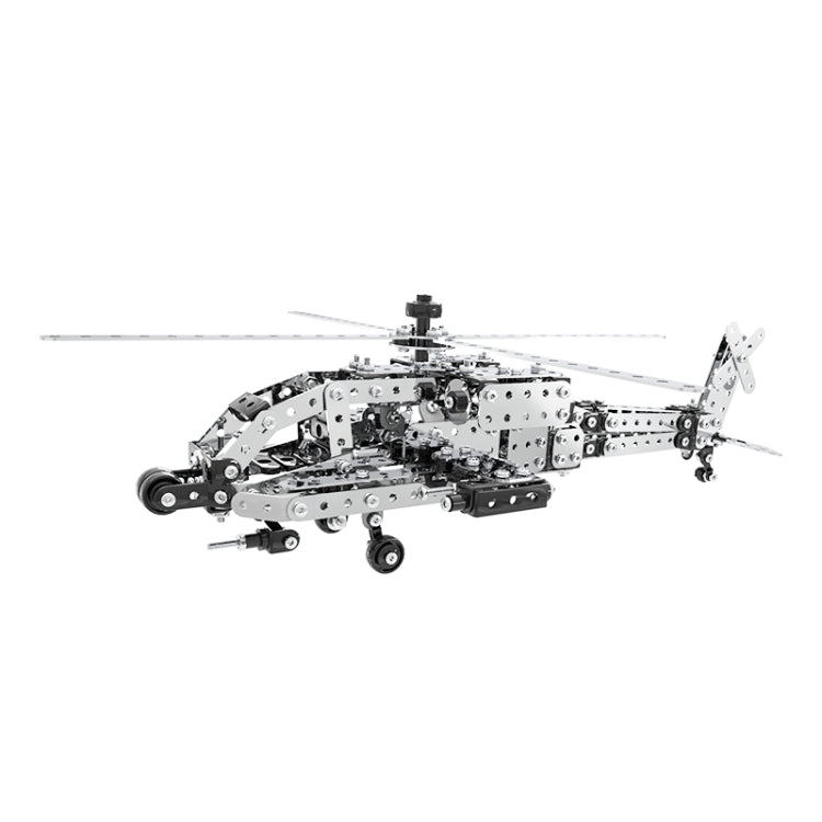 MoFun SW-021 DIY Stainless Steel AH-64 Helicopter Gunship Assembling Blocks Reluova