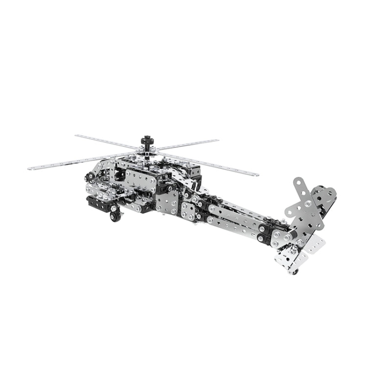 MoFun SW-021 DIY Stainless Steel AH-64 Helicopter Gunship Assembling Blocks Reluova