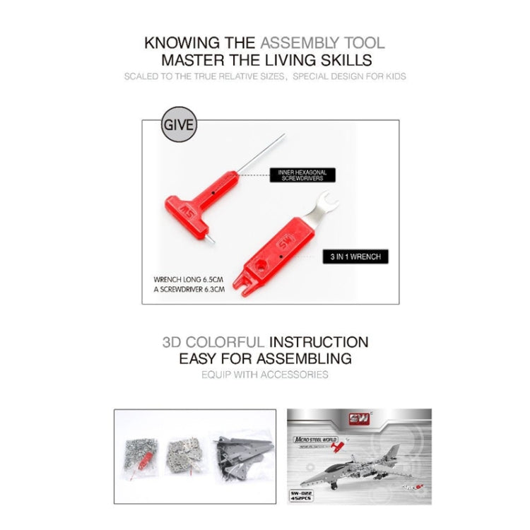 MoFun SW-022 DIY Stainless Steel Bombing Plane Assembling Blocks