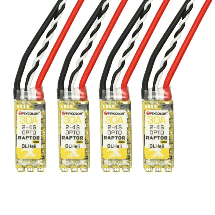 4 PCS Flycolor Raptor 390 30A 2-4S Electric Speed Controller Reluova