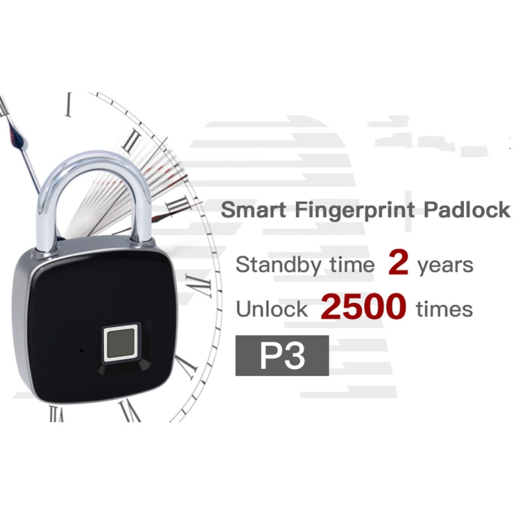 Anytek P3 Against Theft Non-password Electrically Intelligent Fingerprint Padlock My Store