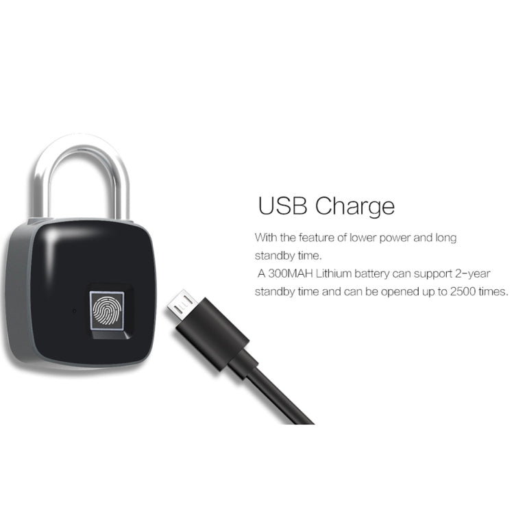 Anytek P3 Against Theft Non-password Electrically Intelligent Fingerprint Padlock My Store