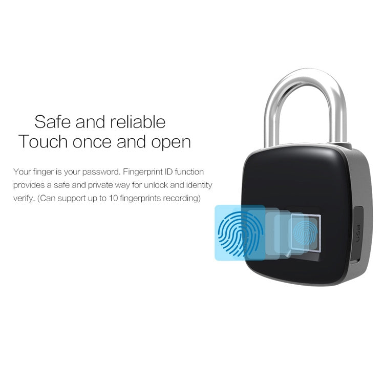 Anytek P3+ Against Theft Non-password Electrically Intelligent Fingerprint Padlock, Support APP Unlock My Store