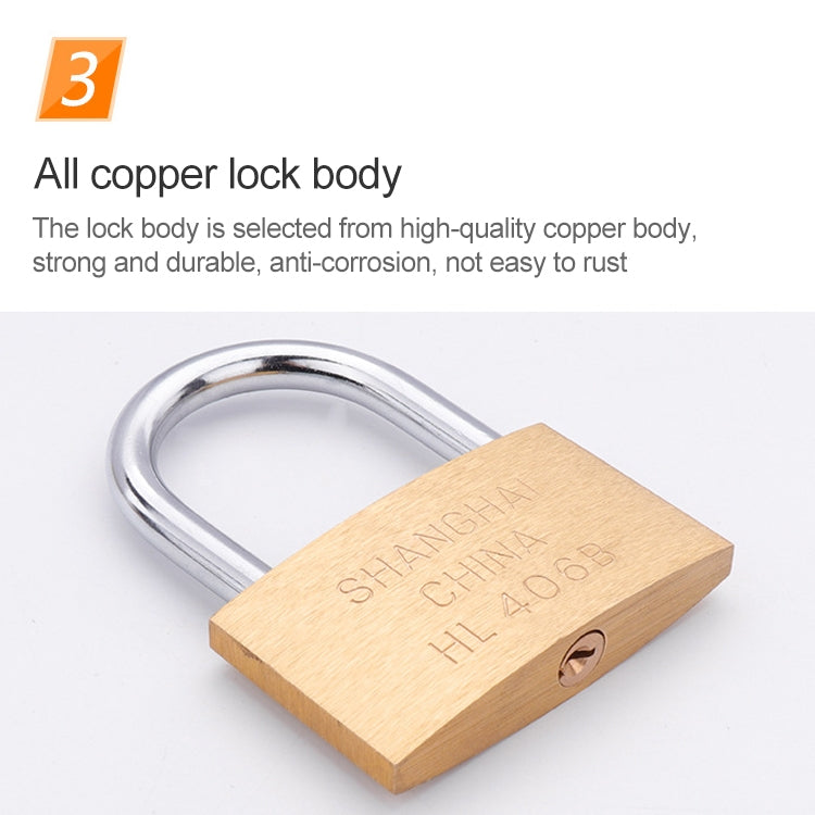 Copper Padlock Small Lock, Style: Short Lock Beam, 25mm Open My Store