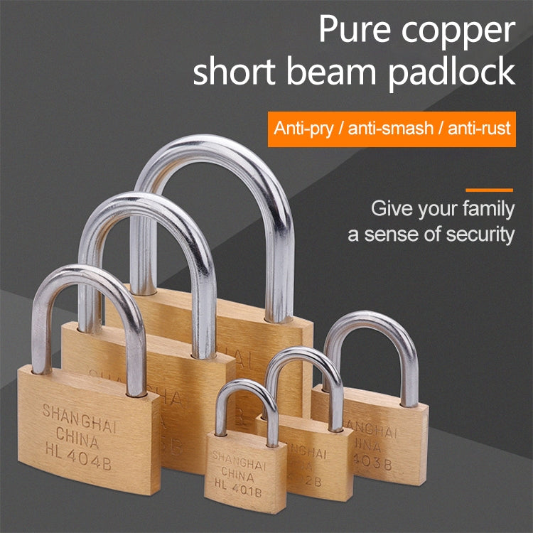 Copper Padlock Small Lock, Style: Short Lock Beam, 25mm Open My Store