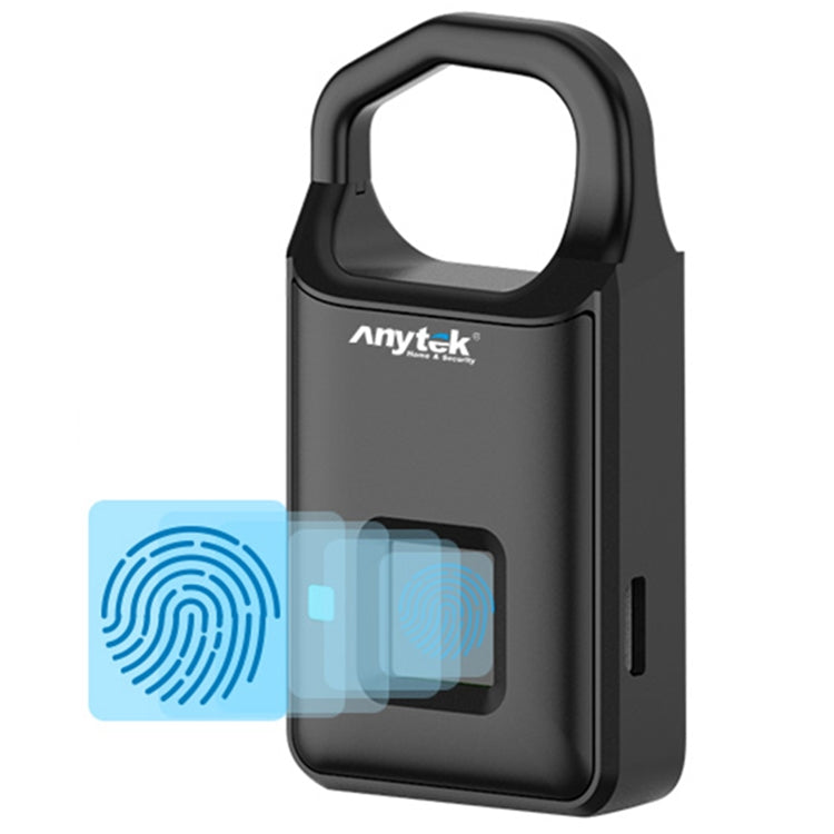 Anytek P4 3.7V Micro USB Charging Semiconductor Fingerprint Sensing Small Padlock My Store