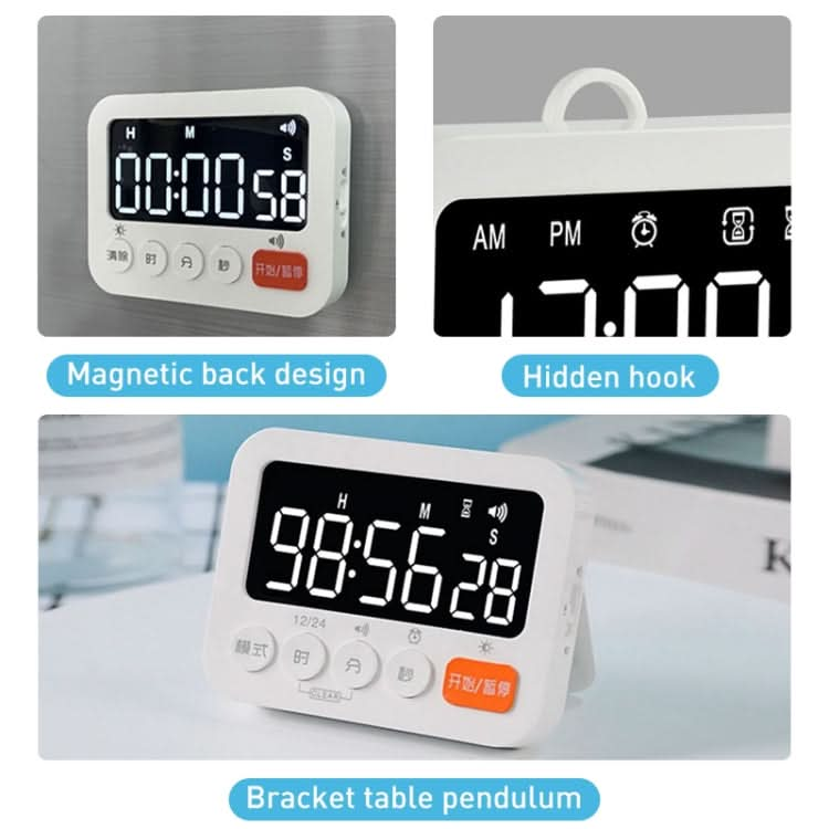 8801A Multi-function LED Display Clock Digital Timer Countdown Reminder-Reluova