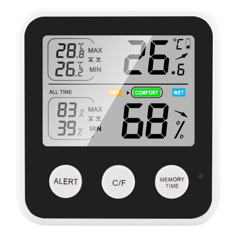 TS-9909-W Multifunction Large Screen Household Thermometer Hygrometer Reluova