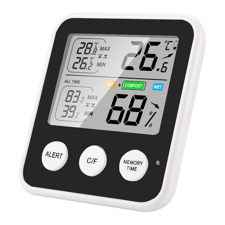 TS-9909-W Multifunction Large Screen Household Thermometer Hygrometer Reluova