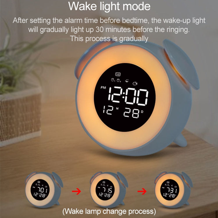 Cartoon Animal Shape Bedside Lamp Music LED Alarm Clock My Store