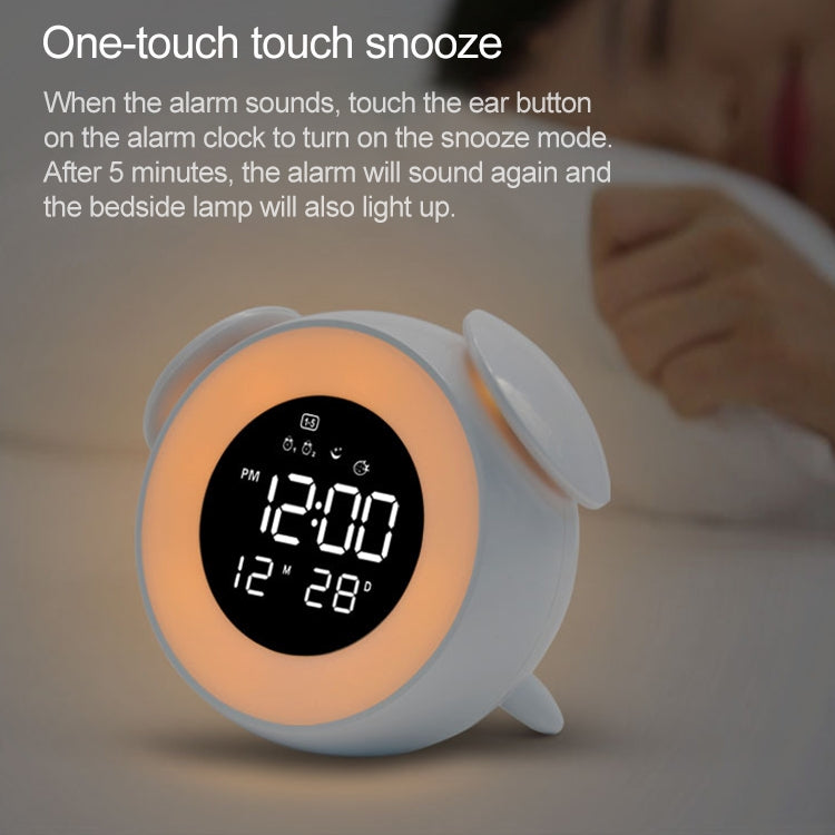 Cartoon Animal Shape Bedside Lamp Music LED Alarm Clock My Store