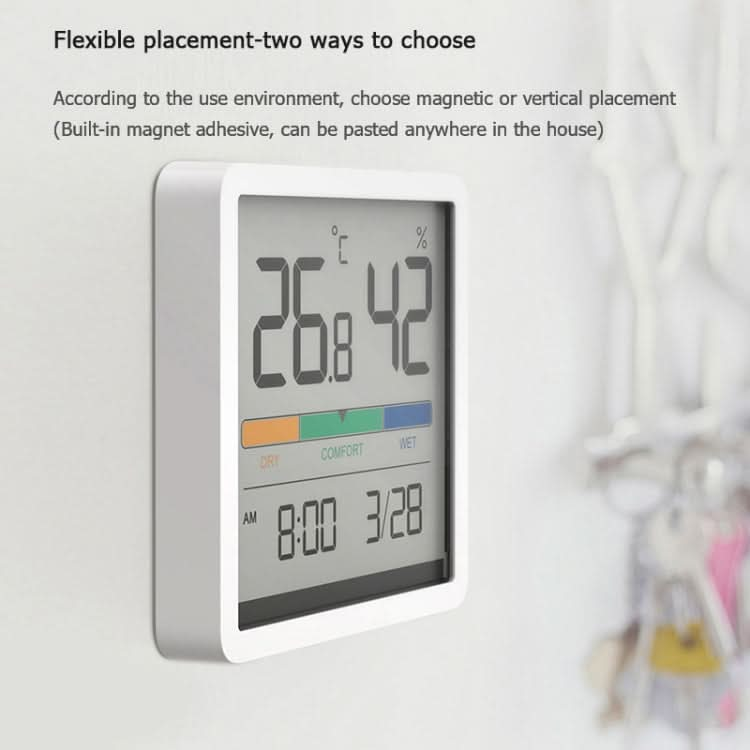 Original Xiaomi Youpin Miiiw Silent Indoor Temperaturer And Humidity Clock with Large 3.34 inch LCD Screen