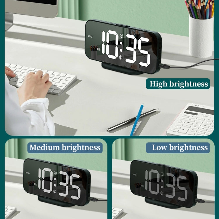 8821 LED Mirror Dual-purpose Snooze Alarm Clock