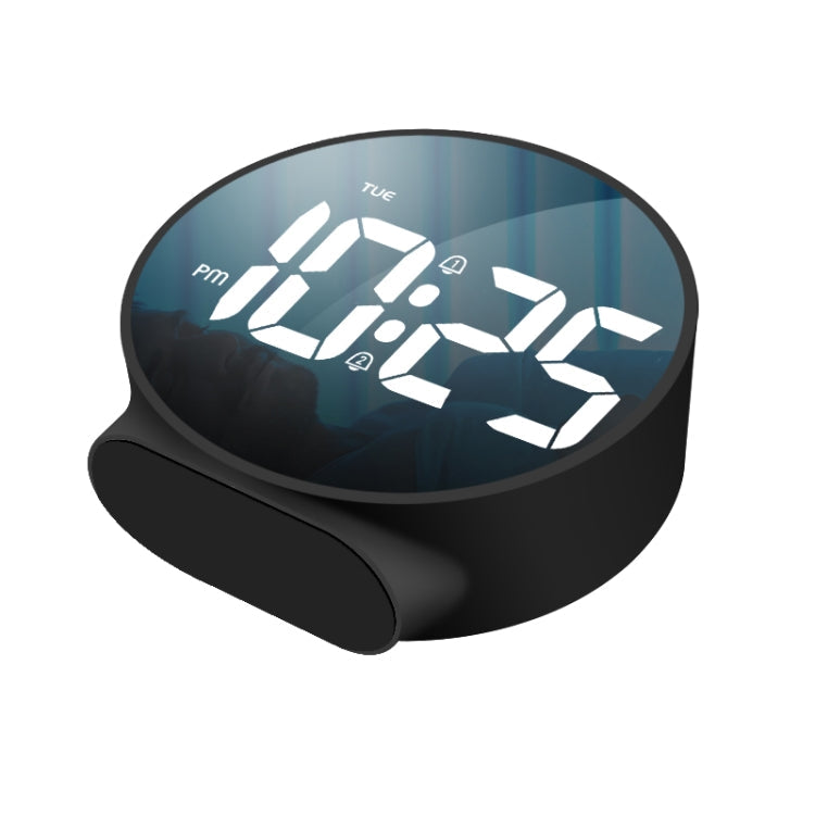 8816 LED Mirror Round Dual-purpose Alarm Clock My Store