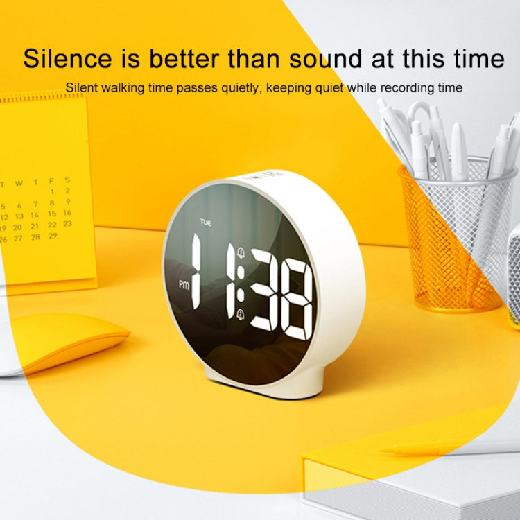 8816 LED Mirror Round Dual-purpose Alarm Clock My Store