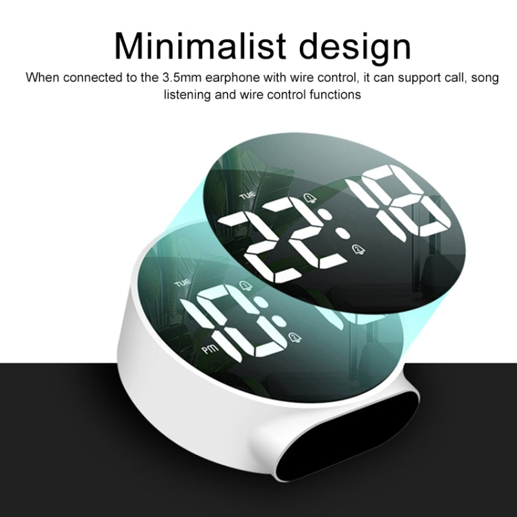 8816 LED Mirror Round Dual-purpose Alarm Clock My Store