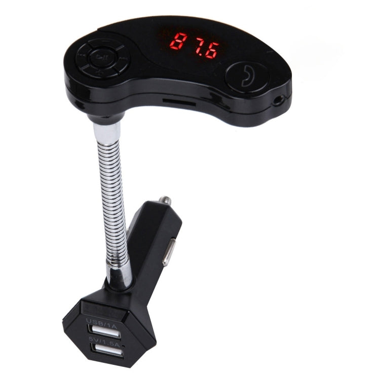 GT86 Dual USB Charger Car Bluetooth FM Transmitter Kit, Support LCD Display / TF Card Music Play / Hands-free