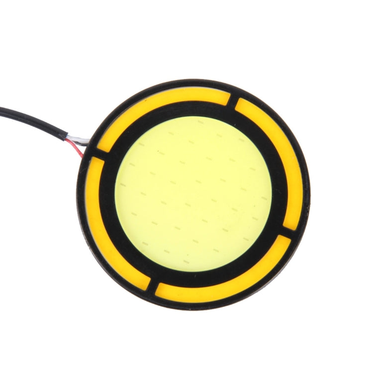 2 PCS DC 12V 10W 6000K Dual Circular Car DRL Daytime Running Lights Lamp(White Light + Yellow Light)-Reluova