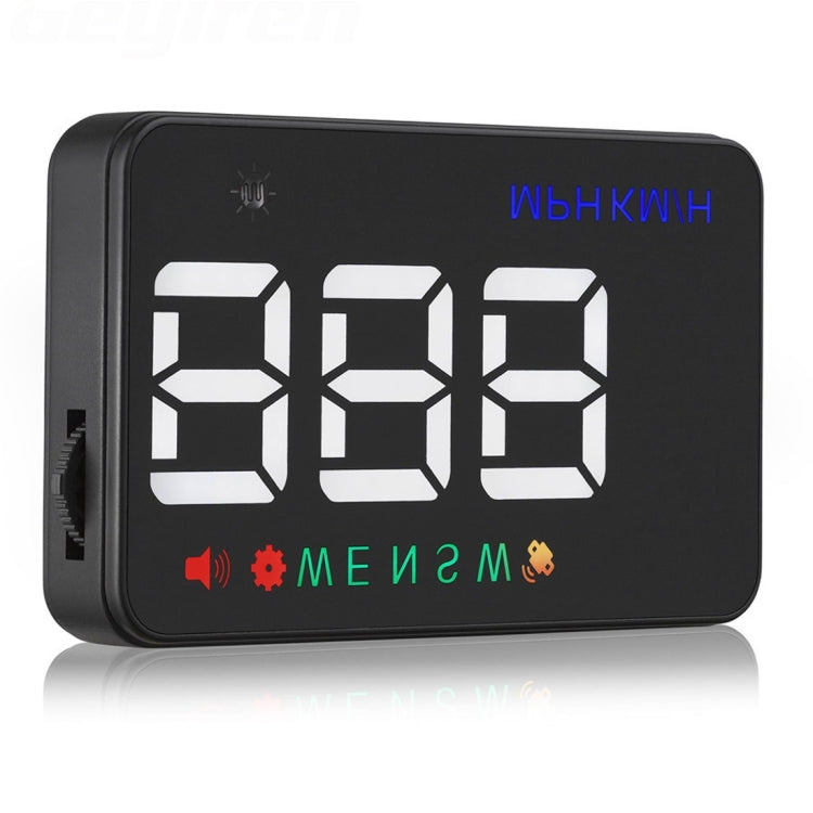 Geyiren A5 HUD 3.5 inch Car Head Up Display with GPS System, Two Mode Display, Light Sensors, KM/h MPH Speed, Compass, Speed Alarm