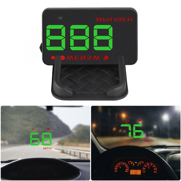 Geyiren A5 HUD 3.5 inch Car Head Up Display with GPS System, Two Mode Display, Light Sensors, KM/h MPH Speed, Compass, Speed Alarm