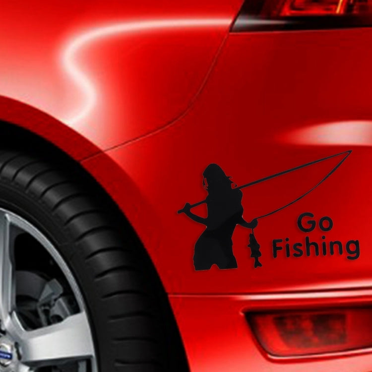 Beauty Go Fishing Styling Reflective Car Sticker, Size: 14cm x 8.5cm ÎҵÄÉ̵ê