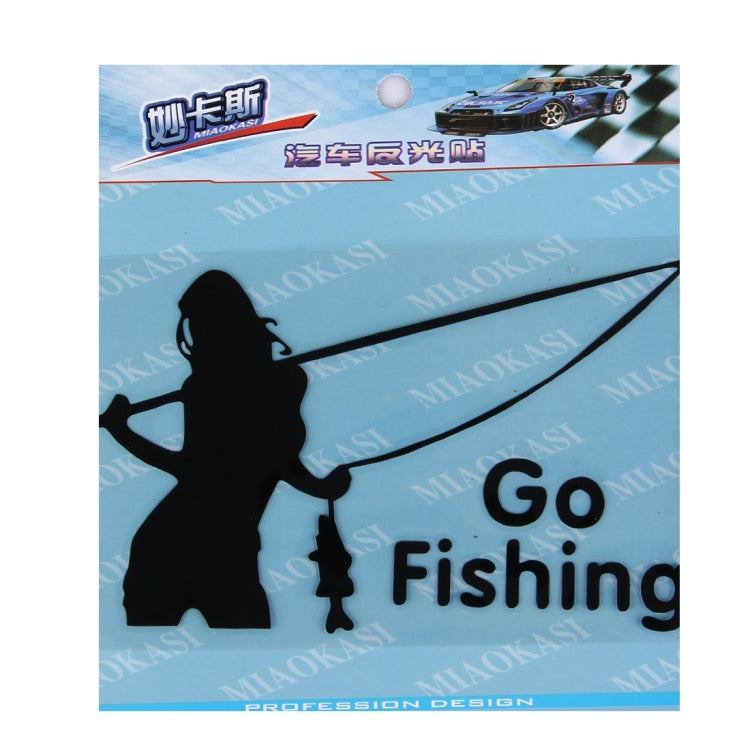 Beauty Go Fishing Styling Reflective Car Sticker, Size: 14cm x 8.5cm ÎҵÄÉ̵ê