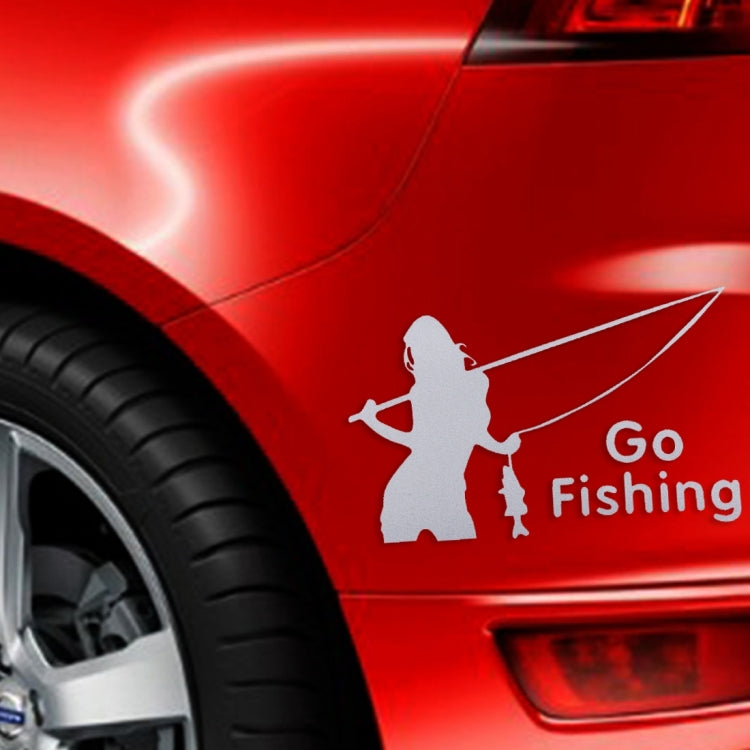 Beauty Go Fishing Styling Reflective Car Sticker, Size: 14cm x 8.5cm ÎҵÄÉ̵ê