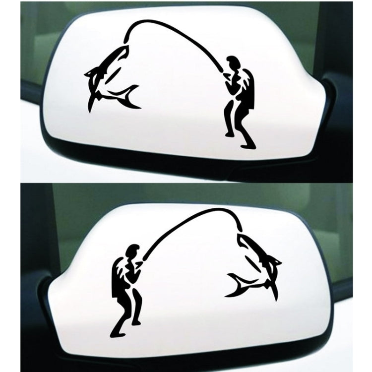 10 PCS Dual Funny Go Fishing Styling Reflective Car Sticker, Size: 25cm x 9.5cm