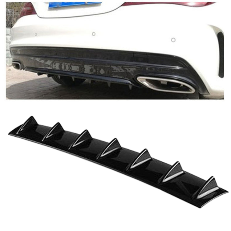 Universal Car Rear Bumper Lip Diffuser 7 Shark Fin Style Black ABS, Size: 85.3 x 79.8 x 13.4cm ÎҵÄÉ̵ê