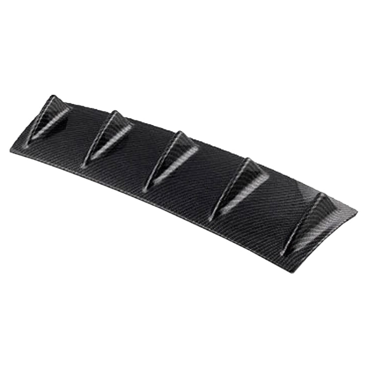 Universal Car Rear Bumper Lip Diffuser 5 Shark Fin Style Carbon Fiber  ABS, Size: 58.4 x 53.3 x 15.2cm ÎҵÄÉ̵ê