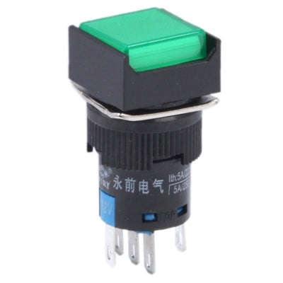 Car DIY Square Button Push Switch with LED Indicator, DC 24V