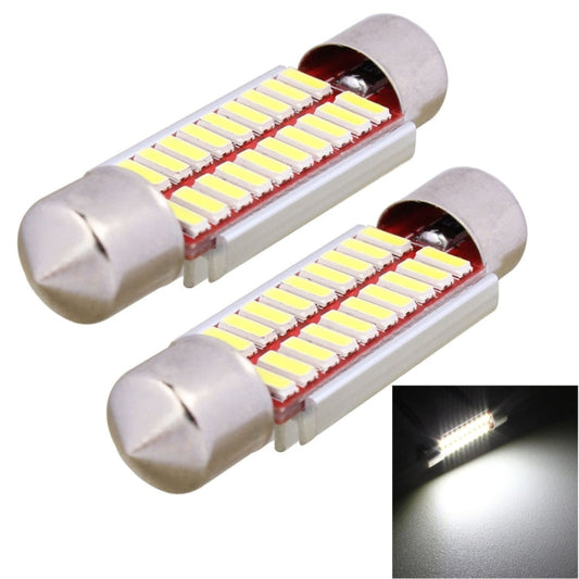 2 PCS Festoon 39mm 2W 200LM White Light 20 LED SMD 4014 Error Free License Plate Lights Car Light Bulb-Reluova