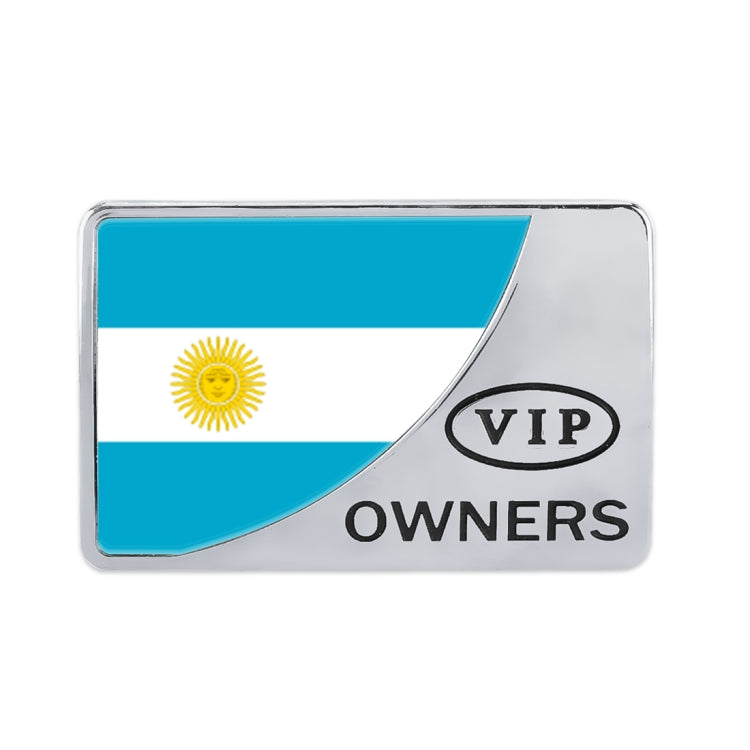 Universal Car Argentina Flag Rectangle Shape VIP Metal Decorative Sticker ÎҵÄÉ̵ê