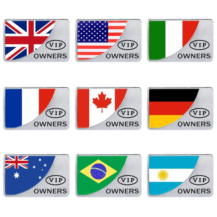 Universal Car Argentina Flag Rectangle Shape VIP Metal Decorative Sticker ÎҵÄÉ̵ê