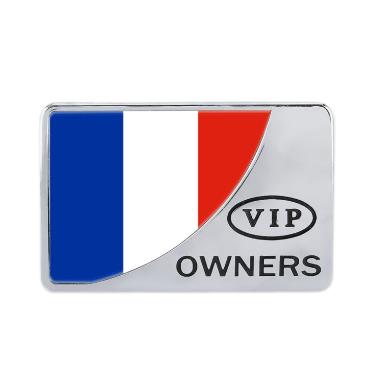 Universal Car France Flag Rectangle Shape VIP Metal Decorative Sticker ÎҵÄÉ̵ê