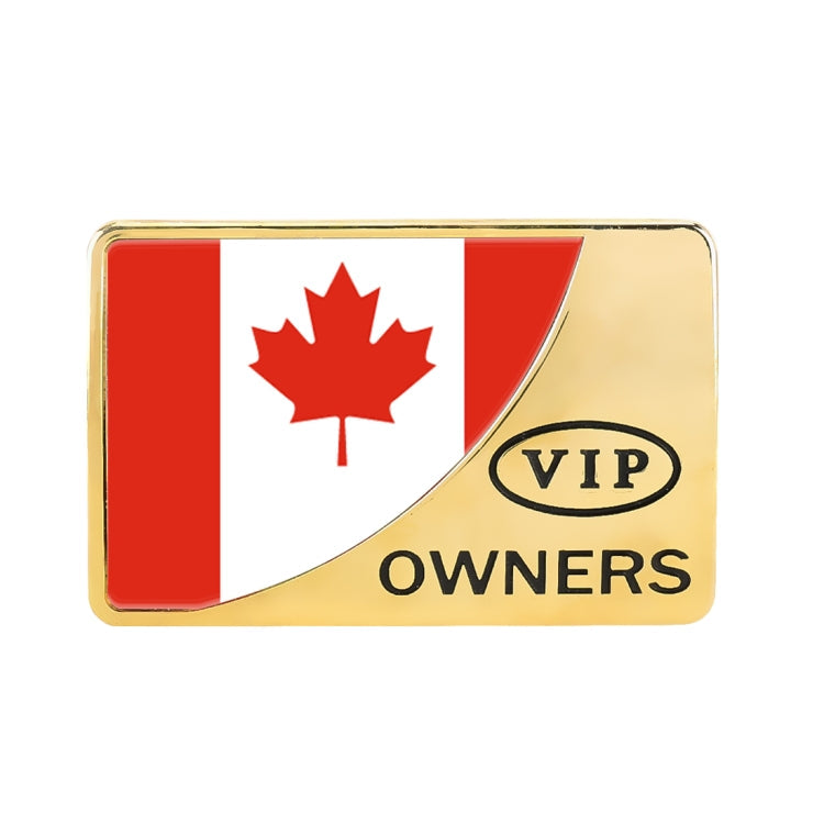 Universal Car Canada Flag Rectangle Shape VIP Metal Decorative Sticker ÎҵÄÉ̵ê