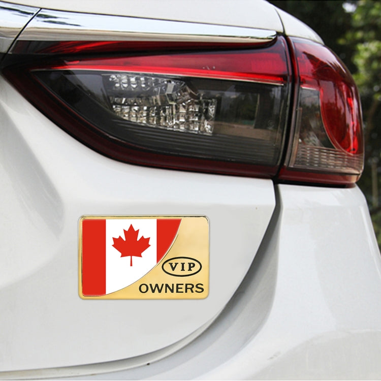 Universal Car Canada Flag Rectangle Shape VIP Metal Decorative Sticker ÎҵÄÉ̵ê