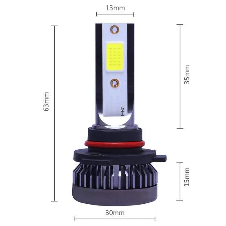 2 PCS 9005 DC9-36V / 36W / 3000K / 6000LM IP68 Car / Motorcycle Mini COB LED Headlight Lamps / Fog Light-Reluova